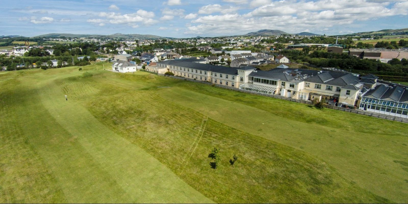 Aerial view from golf course
