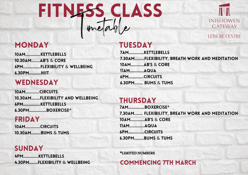leisure centre new fitness timetable min